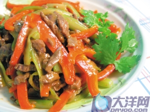香嫩彩椒牛柳的做法(圖解)-